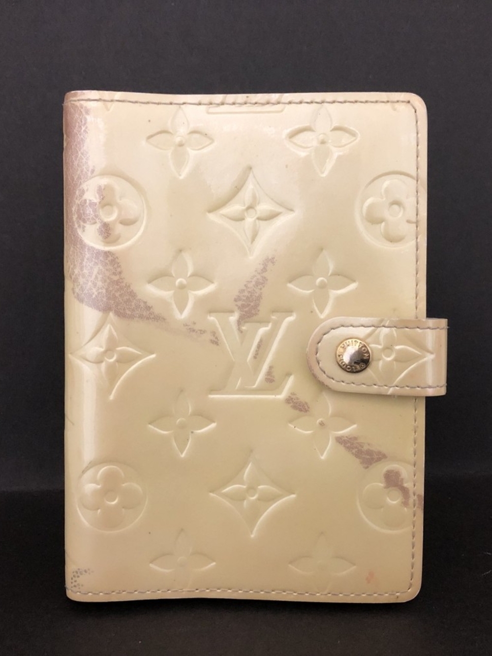 Louis Vuitton Vernis Agenda PM Notebook Cover Perle